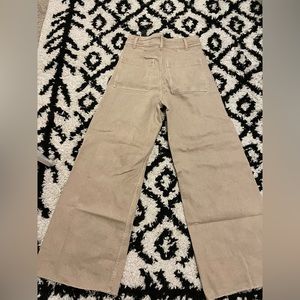 Tan marine straight zara jeans